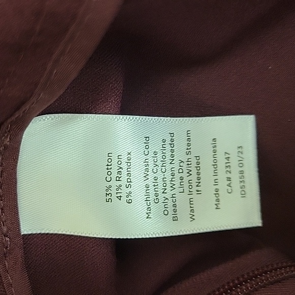 Talbots burgundy Chatham ankle pants women's sz 8 new with tags - Picture 7 of 8